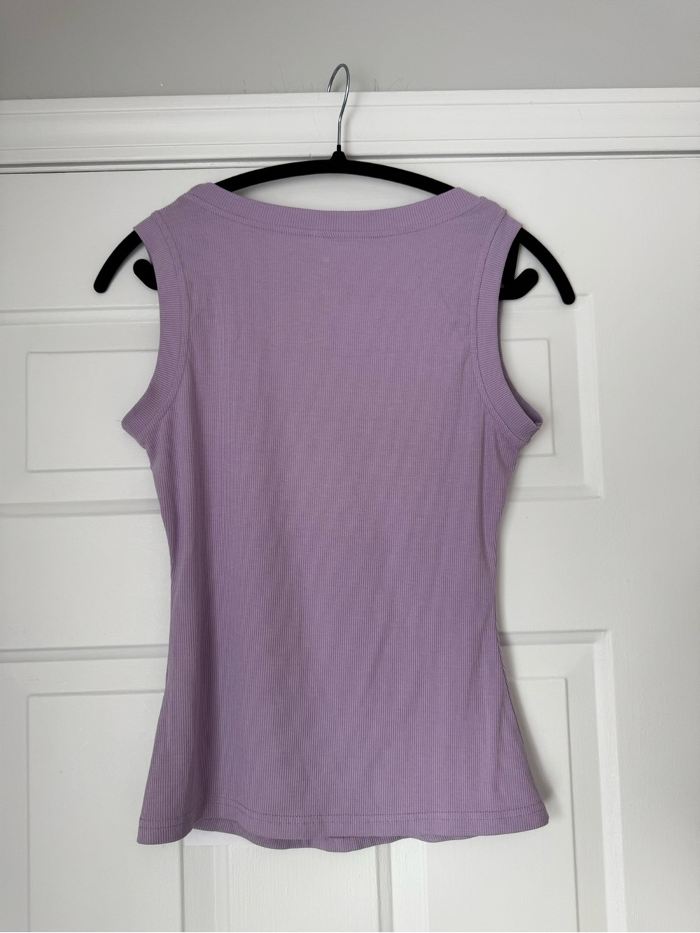 Women’s Lavender Ribbed Tank Top - Picture 3 of 5